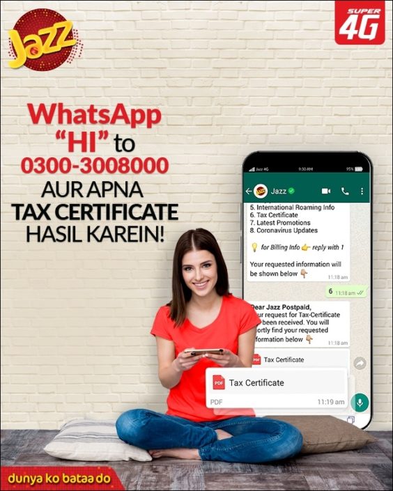 How To Get Sim Withholding Tax Deduction Certificate KLA Pakistan